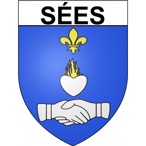 Sées 61 ville Stickers blason autocollant adhésif
