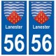 56 Lanester blason autocollant plaque stickers ville