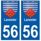 56 Lanester blason autocollant plaque stickers ville