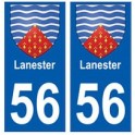 56 Lanester blason autocollant plaque stickers ville