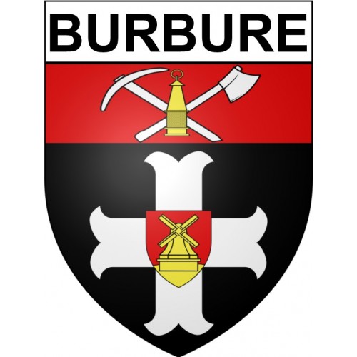 Burbure 62 ville Stickers blason autocollant adhésif