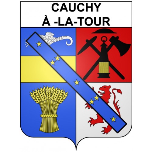 Cauchy-à -la-Tour 62 ville Stickers blason autocollant adhésif
