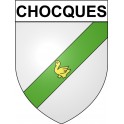 Chocques 62 ville Stickers blason autocollant adhésif