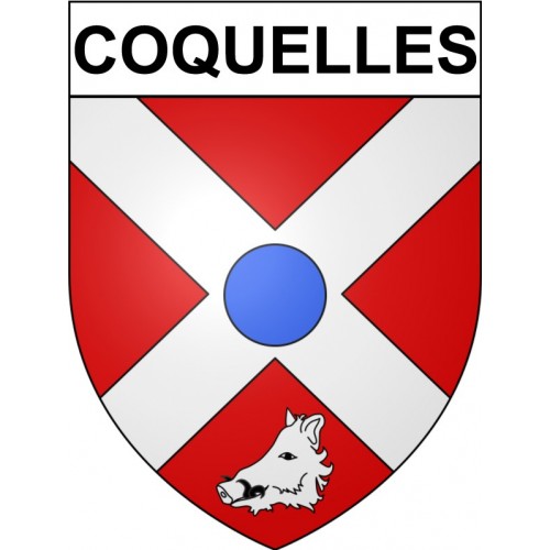 Stickers coat of arms Coquelles adhesive sticker