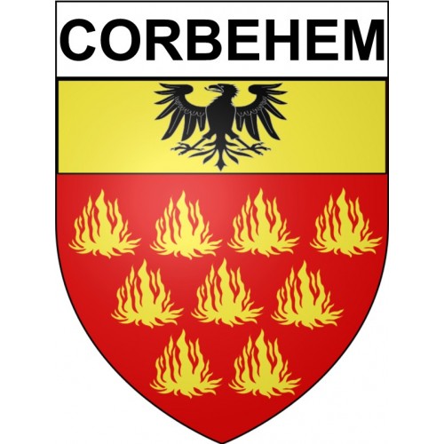 Corbehem 62 ville Stickers blason autocollant adhésif