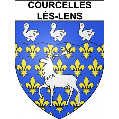 Courcelles-lès-Lens 62 ville Stickers blason autocollant adhésif