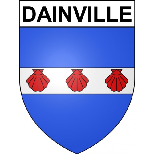 Pegatinas escudo de armas de Dainville adhesivo de la etiqueta engomada