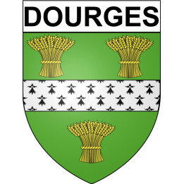 Stickers coat of arms Dourges adhesive sticker