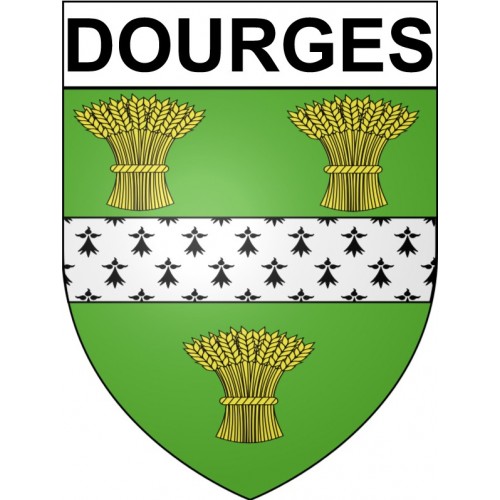 Dourges Sticker wappen, gelsenkirchen, augsburg, klebender aufkleber