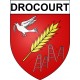 Drocourt 62 ville Stickers blason autocollant adhésif