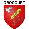 Drocourt 62 ville Stickers blason autocollant adhésif