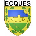 Ecques 62 ville Stickers blason autocollant adhésif