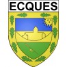 Ecques 62 ville Stickers blason autocollant adhésif