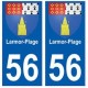 56 Larmor-Plage blason autocollant plaque stickers ville