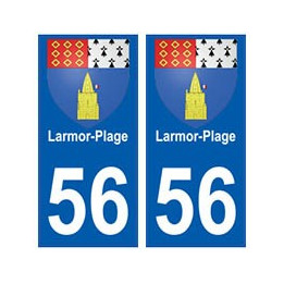 56 Larmor-Plage blason autocollant plaque stickers ville