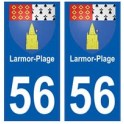 56 Larmor-Plage blason autocollant plaque stickers ville