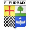 Fleurbaix 62 ville Stickers blason autocollant adhésif