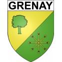 Grenay 62 ville Stickers blason autocollant adhésif