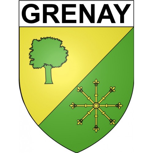 Grenay 62 ville Stickers blason autocollant adhésif