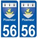 56 Ploemeur blason autocollant plaque stickers ville