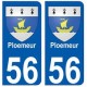 56 Ploemeur blason autocollant plaque stickers ville