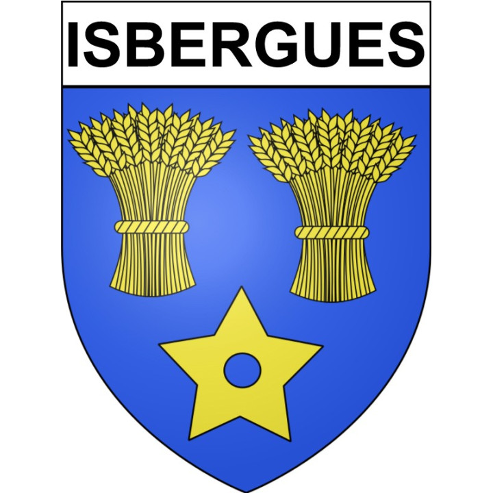 Pegatinas escudo de armas de Isbergues adhesivo de la etiqueta engomada