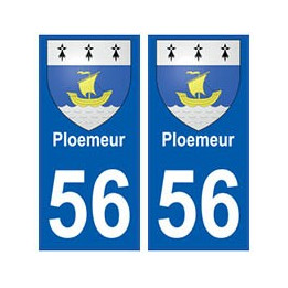 56 Ploemeur blason autocollant plaque stickers ville