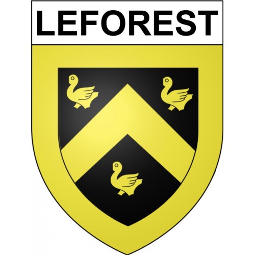 Leforest 62 ville Stickers blason autocollant adhésif
