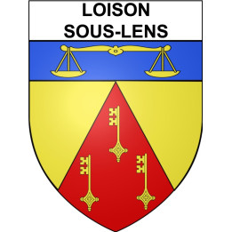 Loison-sous-Lens Sticker wappen, gelsenkirchen, augsburg, klebender aufkleber