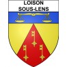 Pegatinas escudo de armas de Loison-sous-Lens adhesivo de la etiqueta engomada