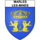 Marles-les-Mines Sticker wappen, gelsenkirchen, augsburg, klebender aufkleber