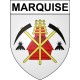 Pegatinas escudo de armas de Marquise adhesivo de la etiqueta engomada