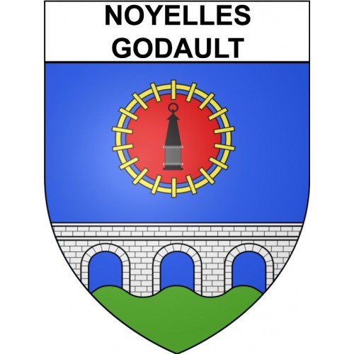 Stickers coat of arms Noyelles-Godault adhesive sticker