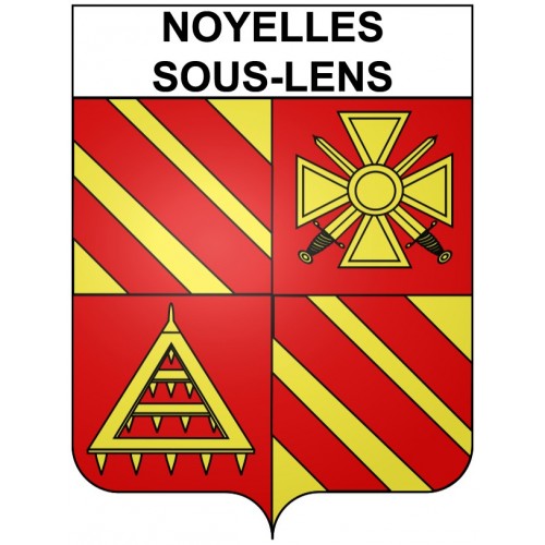 Pegatinas escudo de armas de Noyelles-sous-Lens adhesivo de la etiqueta engomada