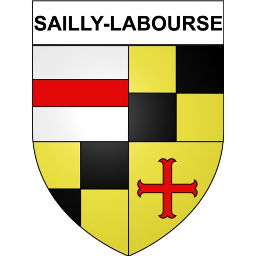 Sailly-Labourse Sticker wappen, gelsenkirchen, augsburg, klebender aufkleber