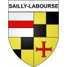 Pegatinas escudo de armas de Sailly-Labourse adhesivo de la etiqueta engomada