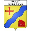 Sailly-sur-la-Lys 62 ville Stickers blason autocollant adhésif
