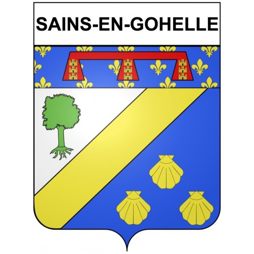 Sains-en-Gohelle 62 ville Stickers blason autocollant adhésif