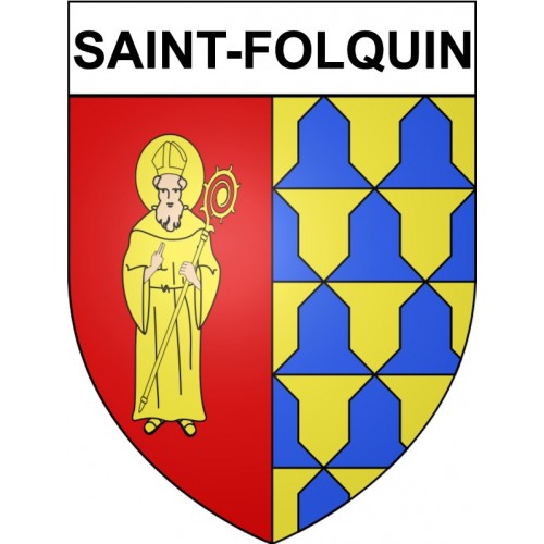 Saint-Folquin 62 ville Stickers blason autocollant adhésif