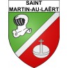 Pegatinas escudo de armas de Saint-Martin-au-Laërt adhesivo de la etiqueta engomada