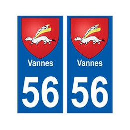 56 Vannes blason autocollant plaque stickers ville