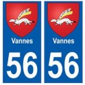 56 Vannes blason autocollant plaque stickers ville