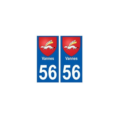 56 Vannes blason autocollant plaque stickers ville