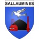 Pegatinas escudo de armas de Sallaumines adhesivo de la etiqueta engomada