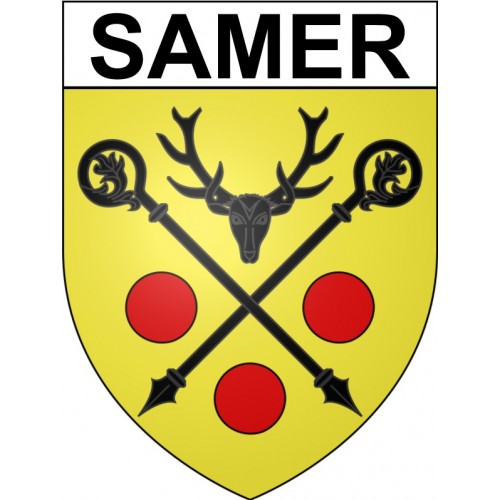 Samer 62 ville Stickers blason autocollant adhésif