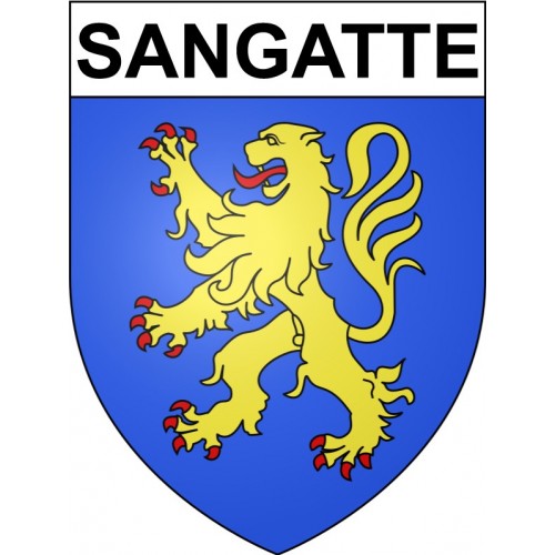 Pegatinas escudo de armas de Sangatte adhesivo de la etiqueta engomada