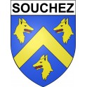 Souchez 62 ville Stickers blason autocollant adhésif