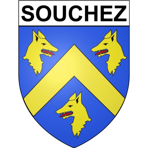 Stickers coat of arms Souchez adhesive sticker