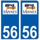 56 Vannes logo autocollant plaque stickers ville