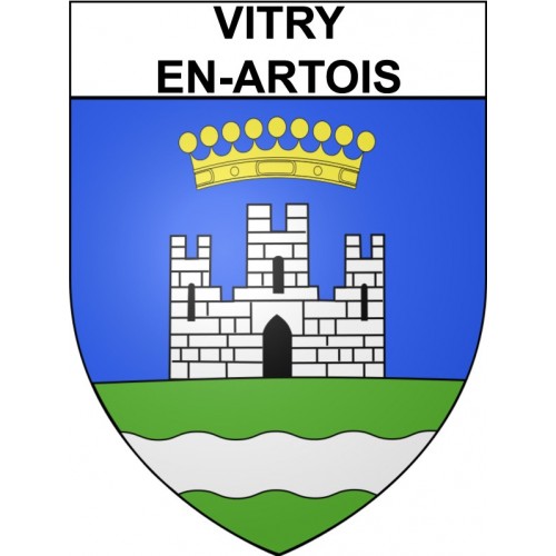 Stickers coat of arms Vitry-en-Artois adhesive sticker
